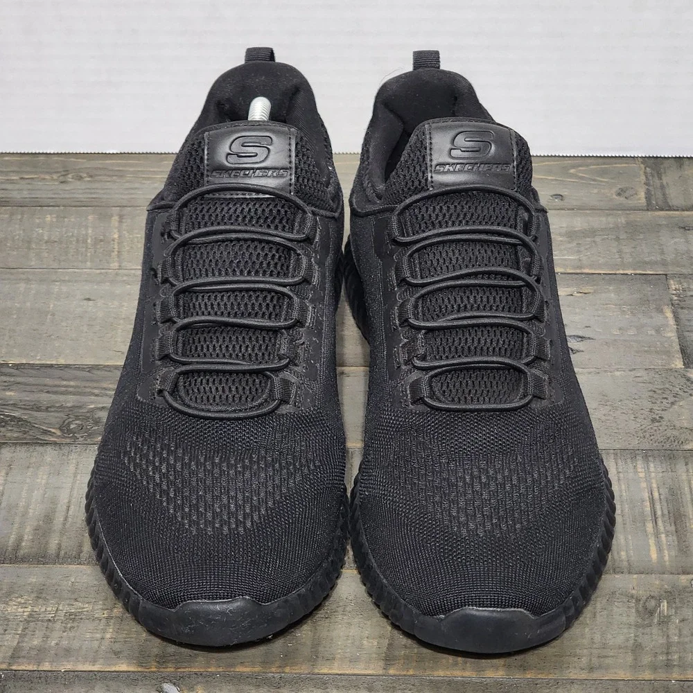 Skechers‎ Work Slip Resistant Slip On Shoes Mens 11 Black Relaxed Fit Sneakers